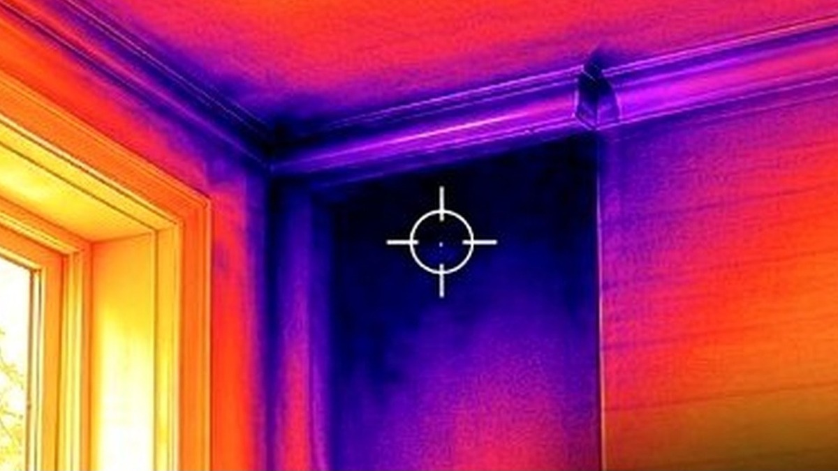 Thermal imaging example showing heat variation for further evaluation