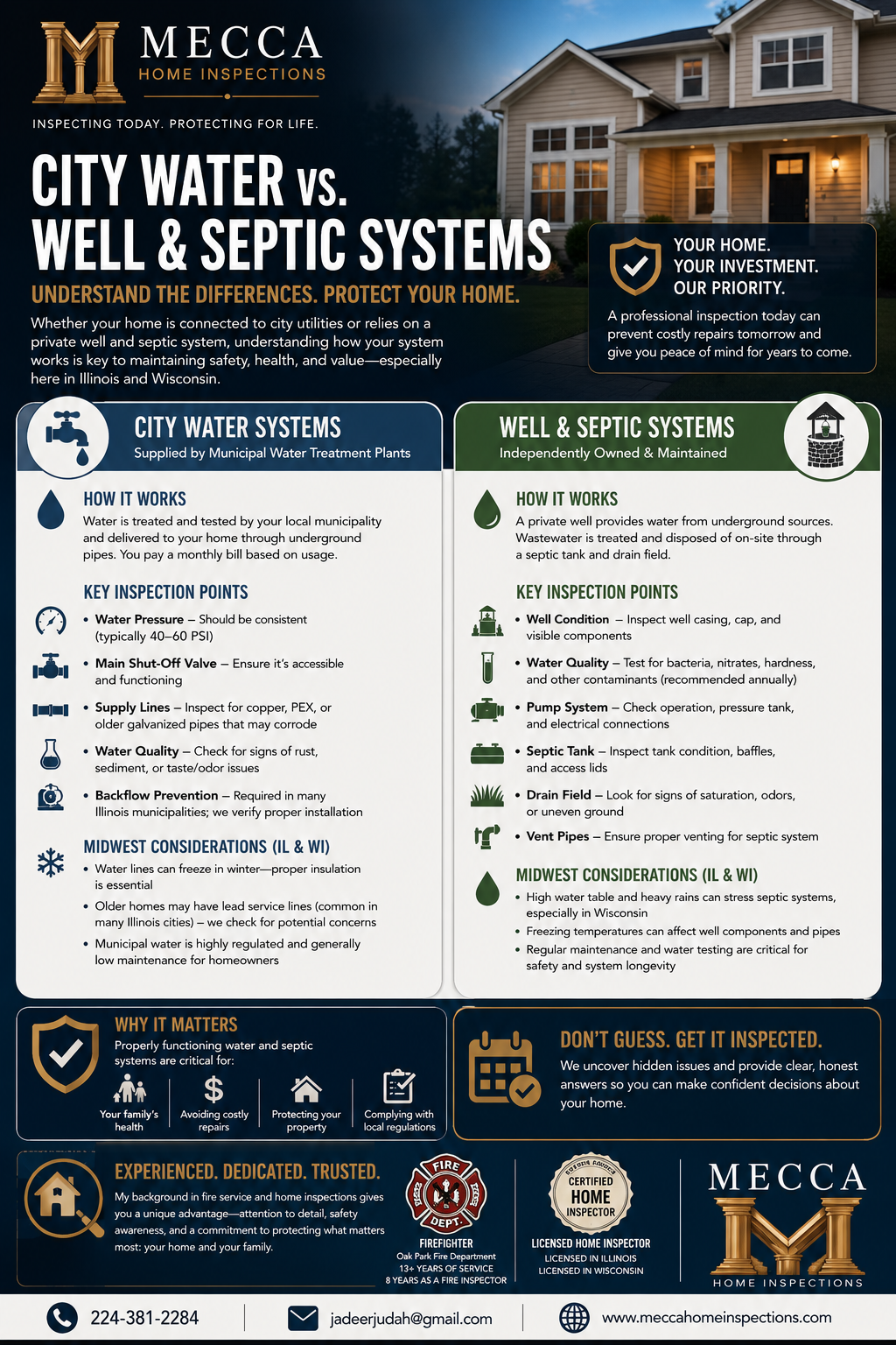 City Water vs Well/Septic guide by Mecca Home Inspections