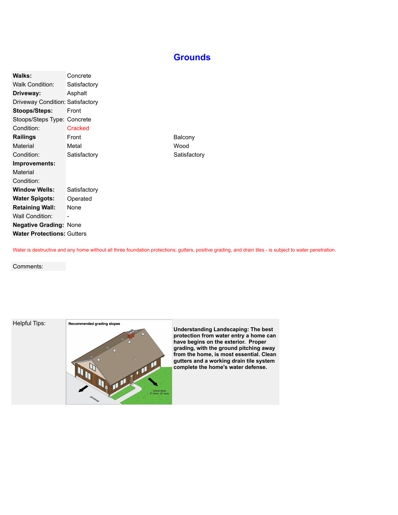 Sample home inspection report page 15