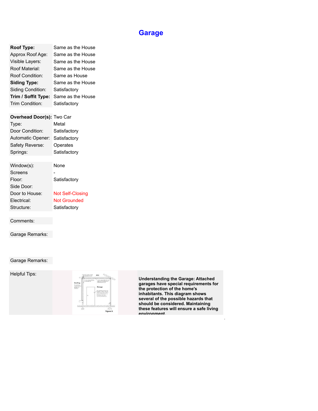Sample home inspection report page 16