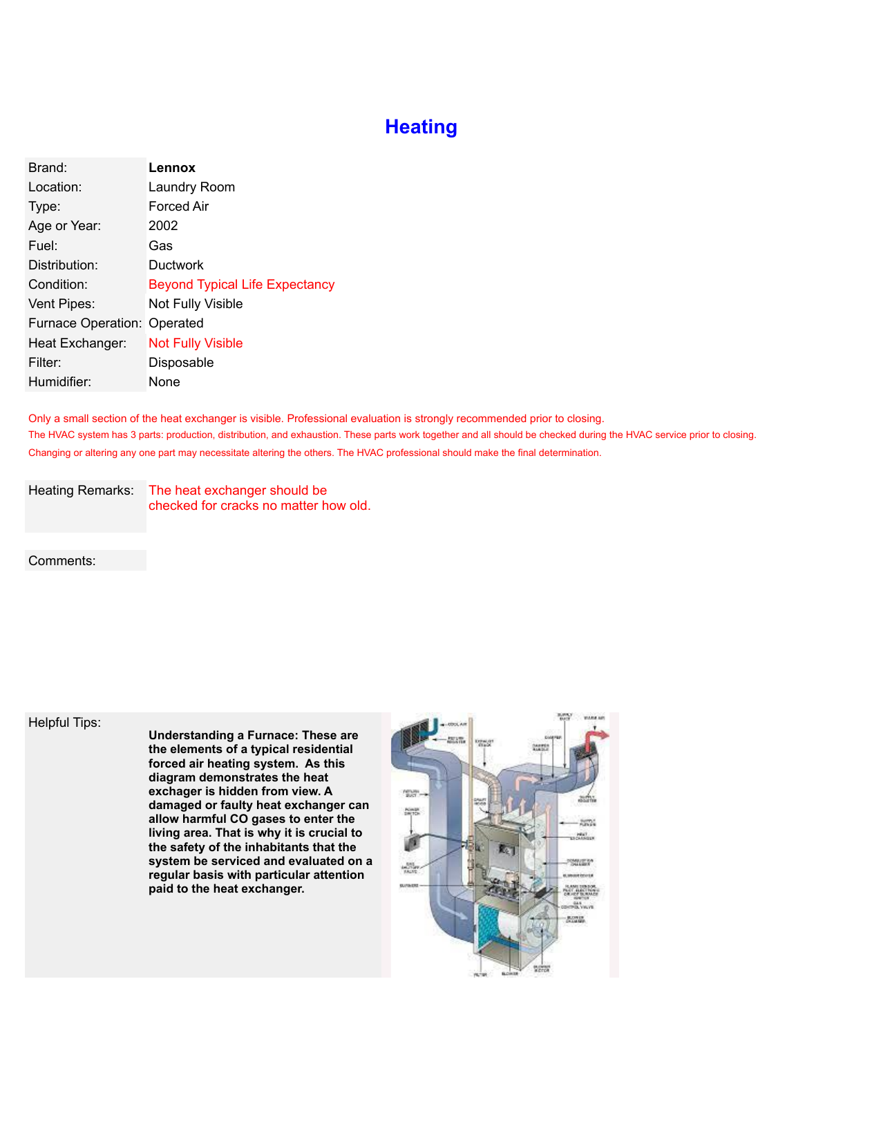 Sample home inspection report page 18