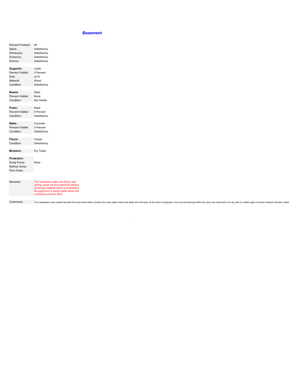 Sample home inspection report page 21