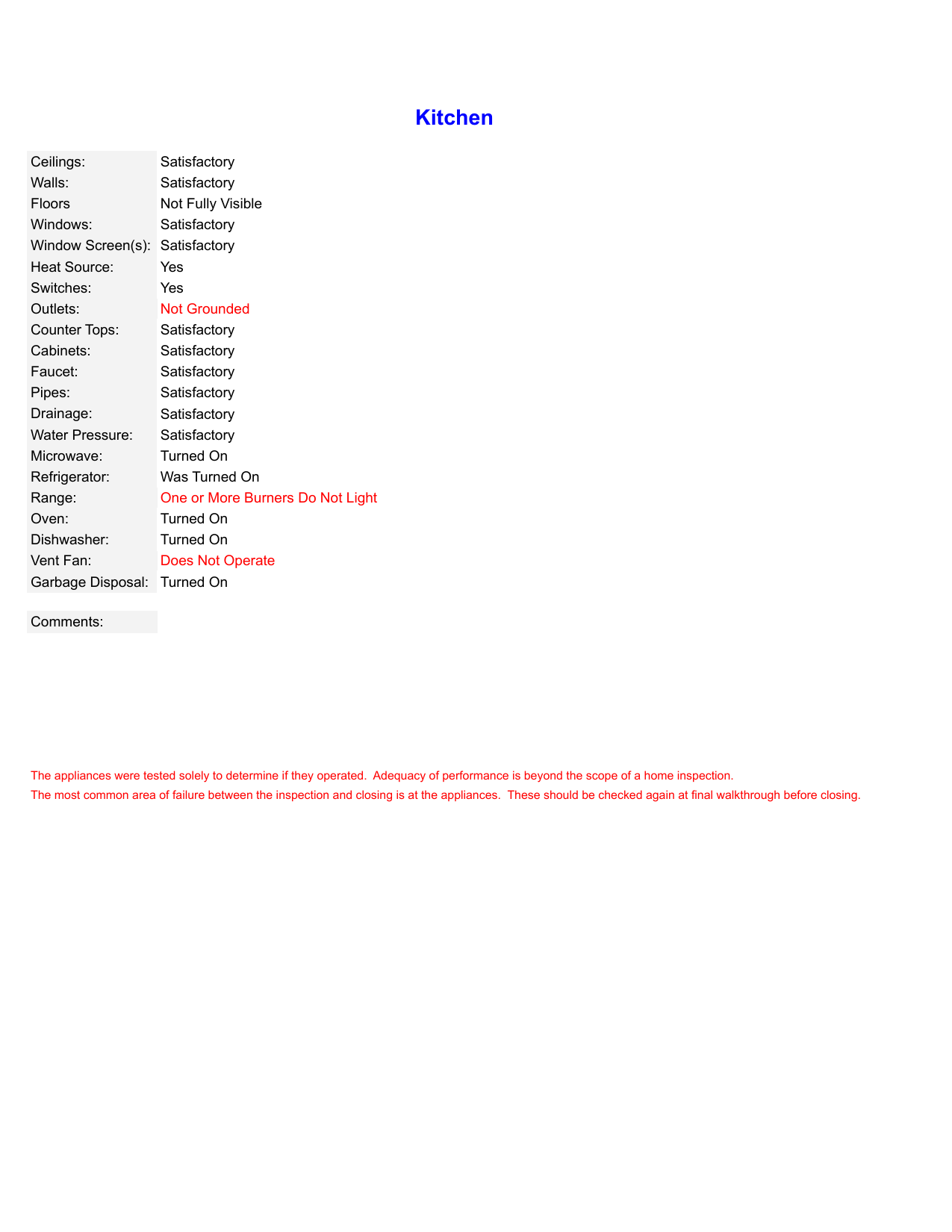 Sample home inspection report page 26