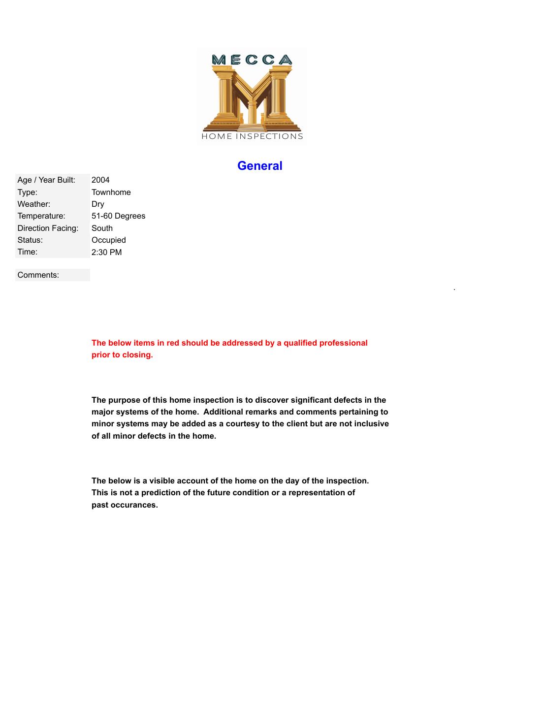 Sample inspection report page 11