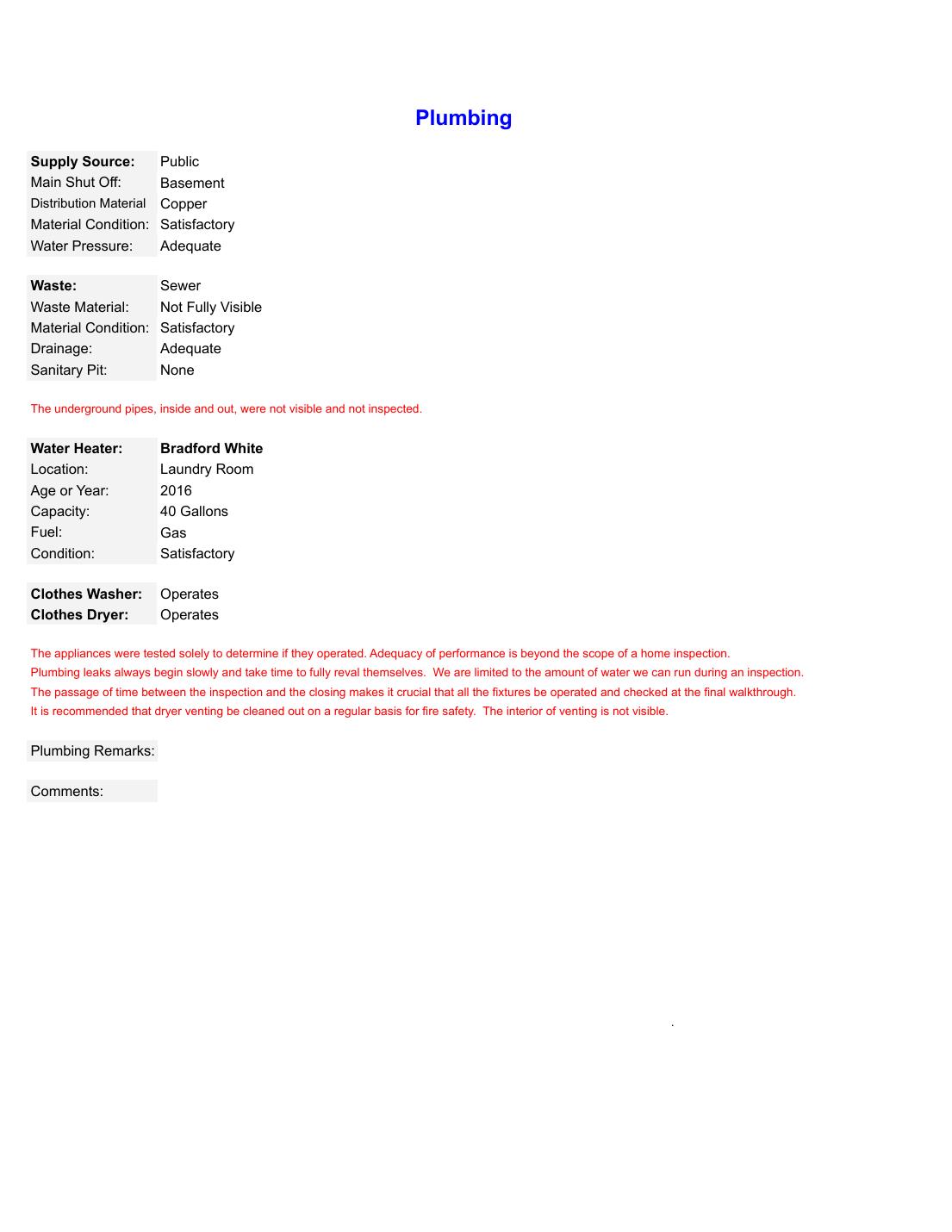 Sample inspection report page 19
