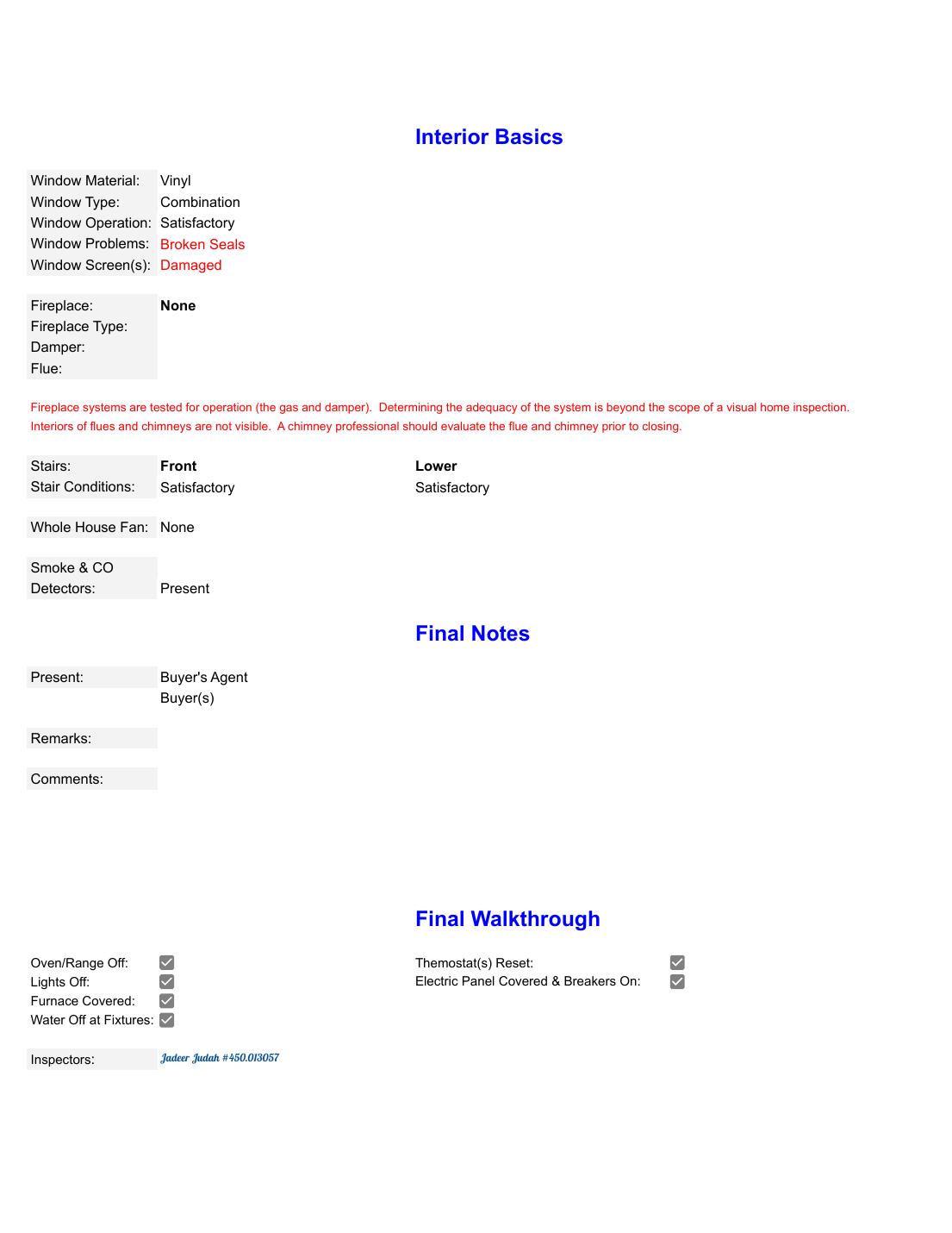 Sample inspection report page 27